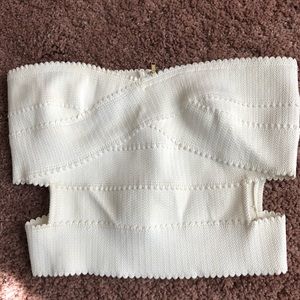 Strapless white top